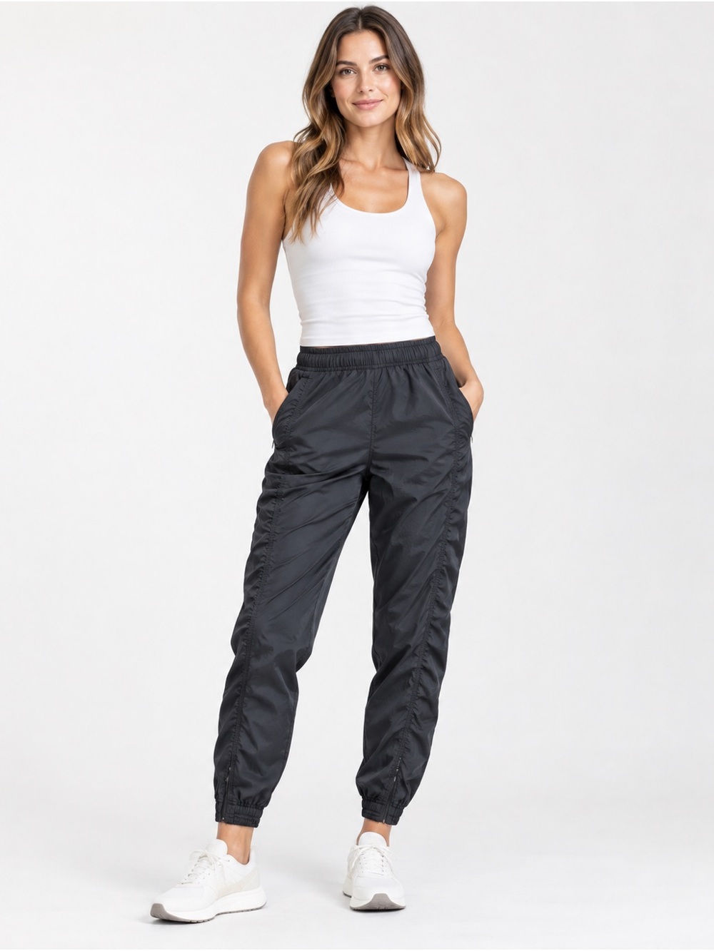Athleta Black Athletic Jogger Pants Size 4 Stretch